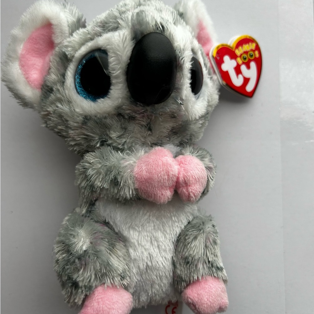 Ty Plush Koala Toy in Gray and Pink